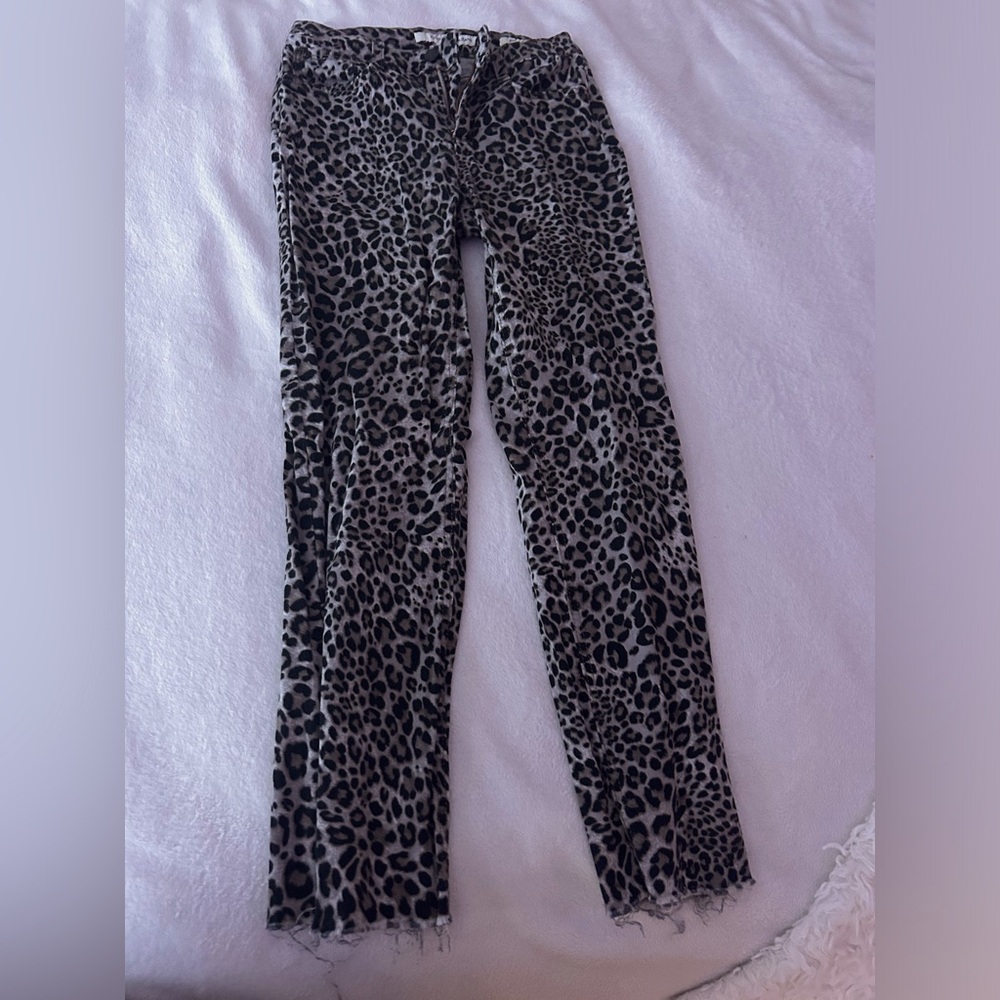 Grey Cheetah Print Jeans